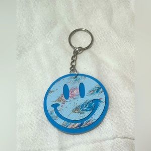 Blue smile keychain
